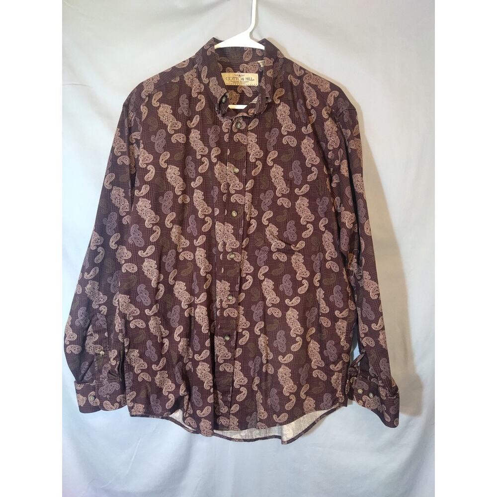 Cotton Mill Paisley Button Front Shirt